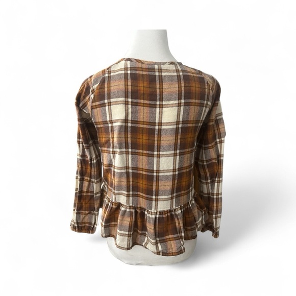 The Children Place Brown and Orange Plaid Skirt Sz 14 - Picture 3 of 5